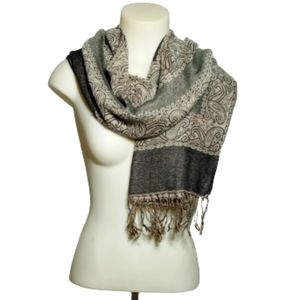 No Tag Large Brown Tan Scarf